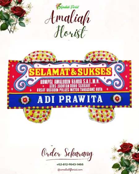 Papan Bunga Ucapan Selamat Tempur